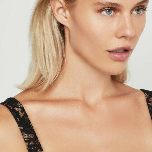 BCBGMaxAzria Corset Crepe Lace Trim Tank - Picture 8 of 9